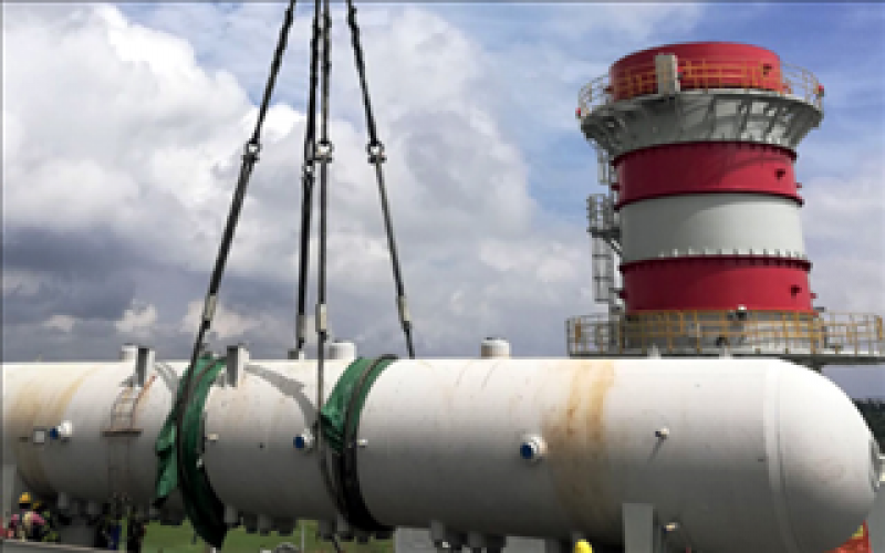 孟加拉錫拉杰甘杰項目余熱鍋爐汽包吊裝順利完成