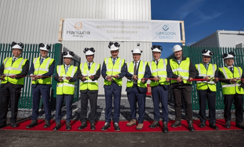 愛爾蘭香農(nóng)橋B儲能設(shè)施啟用，Lumcloon與Hanwha助力電網(wǎng)穩(wěn)定